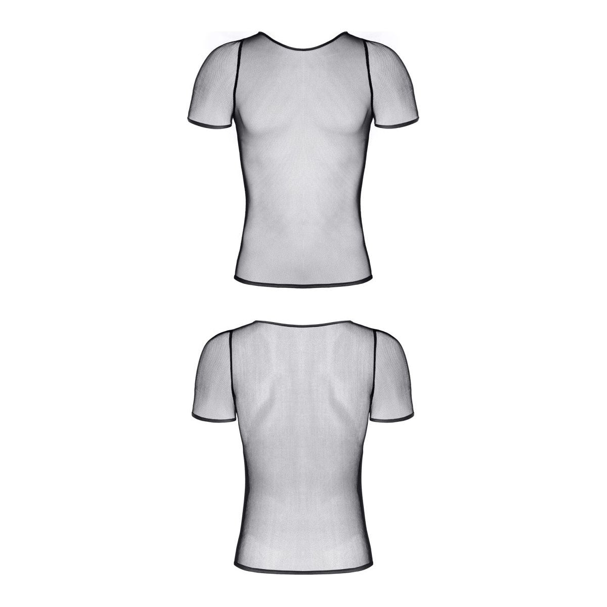 T-Shirt Made Of Black, Elastic Mesh