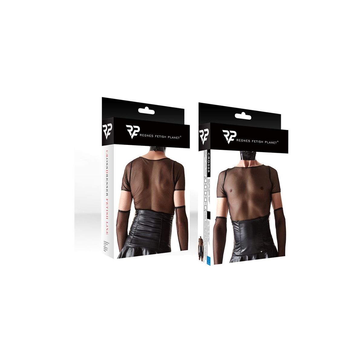 T-Shirt Made Of Black, Elastic Mesh