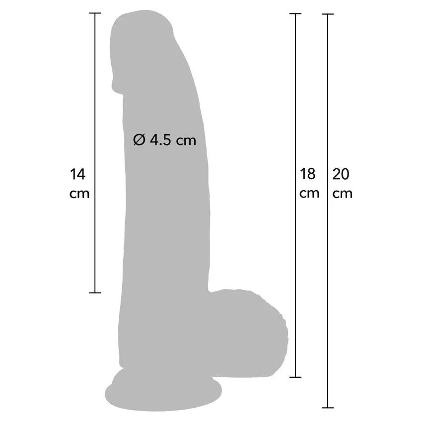 Inferno Realistic Dildo Liquid Silicone 18 cm