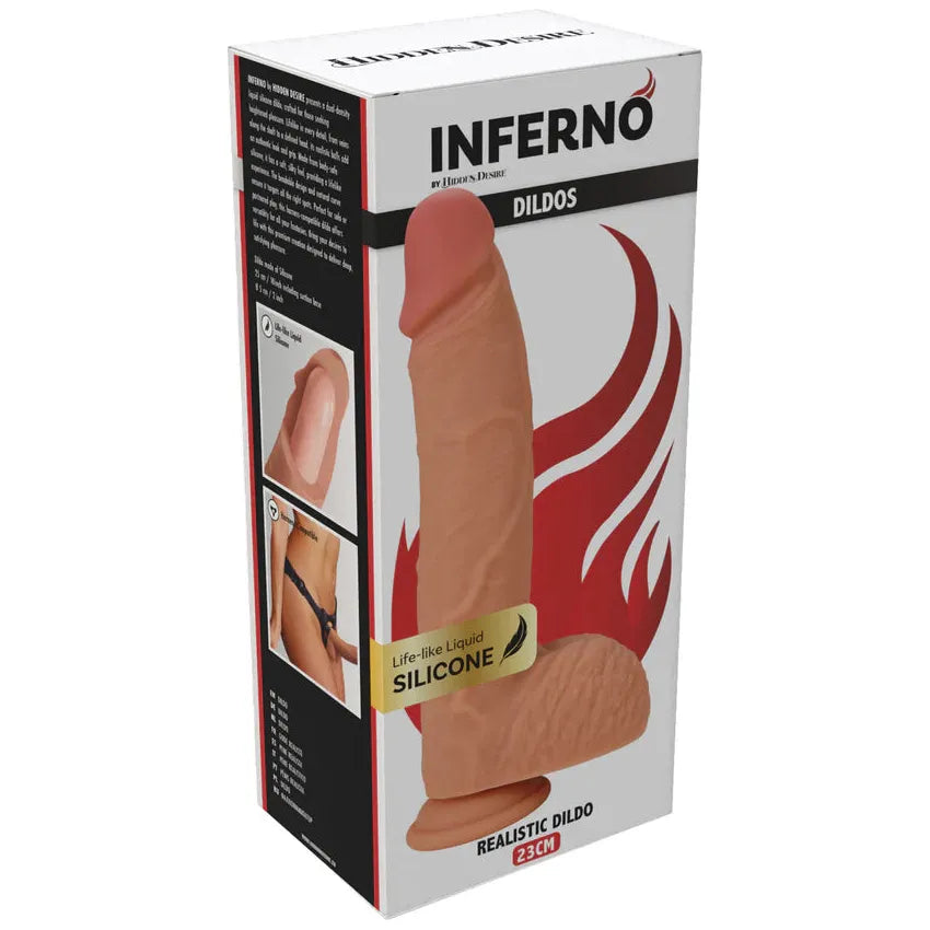 Inferno Realistic Dildo Liquid Silicone 23 cm