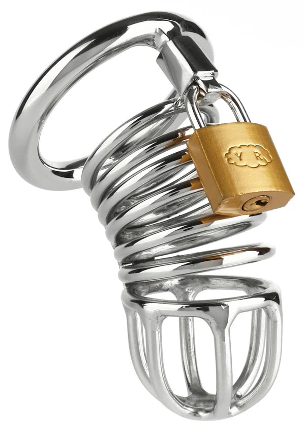 Cage de chasteté Mr. Steel Ring Master 10,5 cm – Cage de chasteté en acier inoxydable