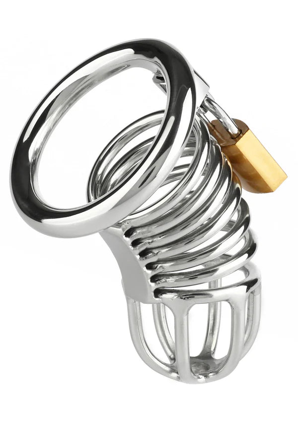 Cage de chasteté Mr. Steel Ring Master 10,5 cm – Cage de chasteté en acier inoxydable