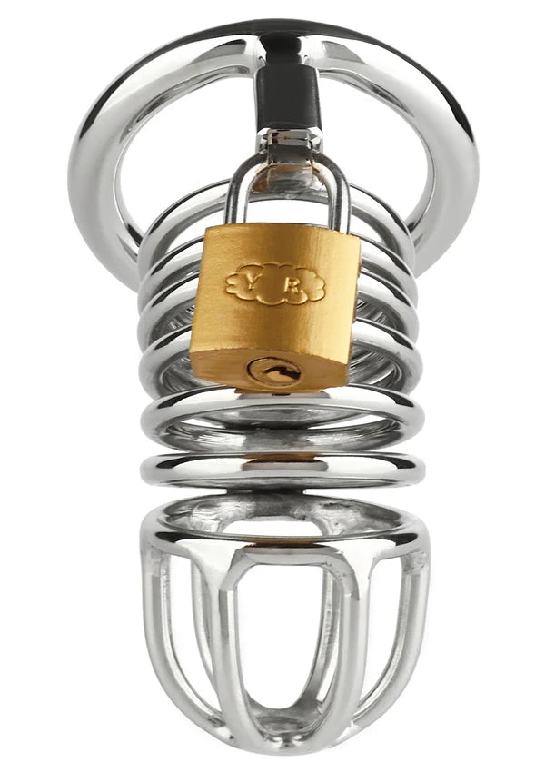 Cage de chasteté Mr. Steel Ring Master 10,5 cm – Cage de chasteté en acier inoxydable