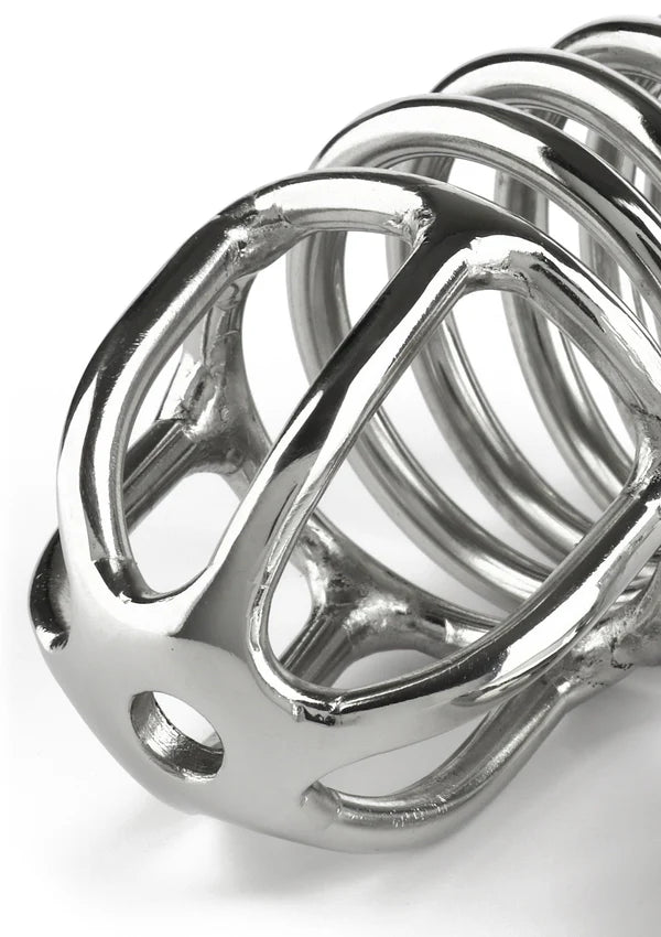 Cage de chasteté Mr. Steel Ring Master 10,5 cm – Cage de chasteté en acier inoxydable
