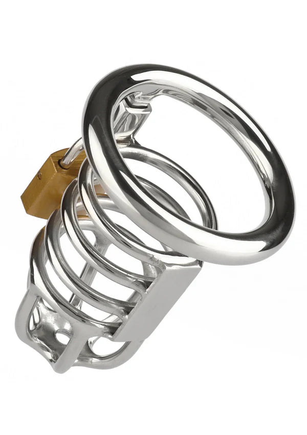 Cage de chasteté Mr. Steel Master 9 cm – Cage de chasteté en acier inoxydable