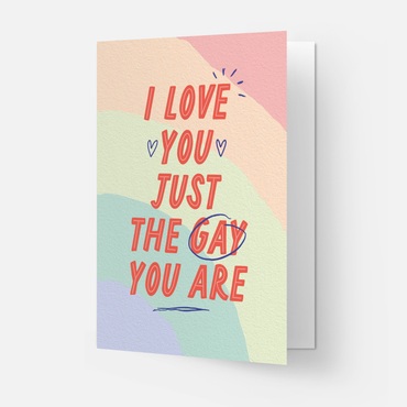 Carte de vœux « Juste le gay que tu es »