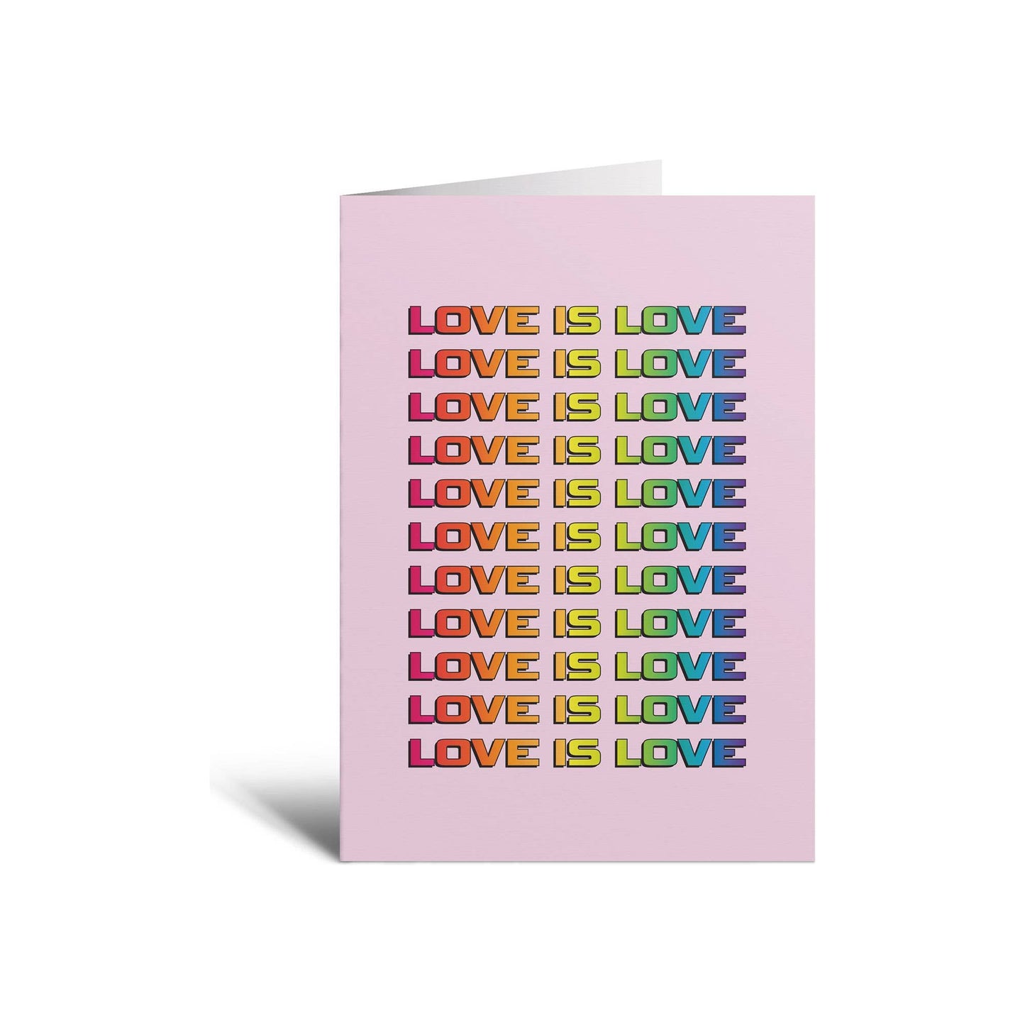 Carte de vœux LGBTQ « Love is Love » arc-en-ciel