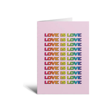 Carte de vœux LGBTQ « Love is Love » arc-en-ciel