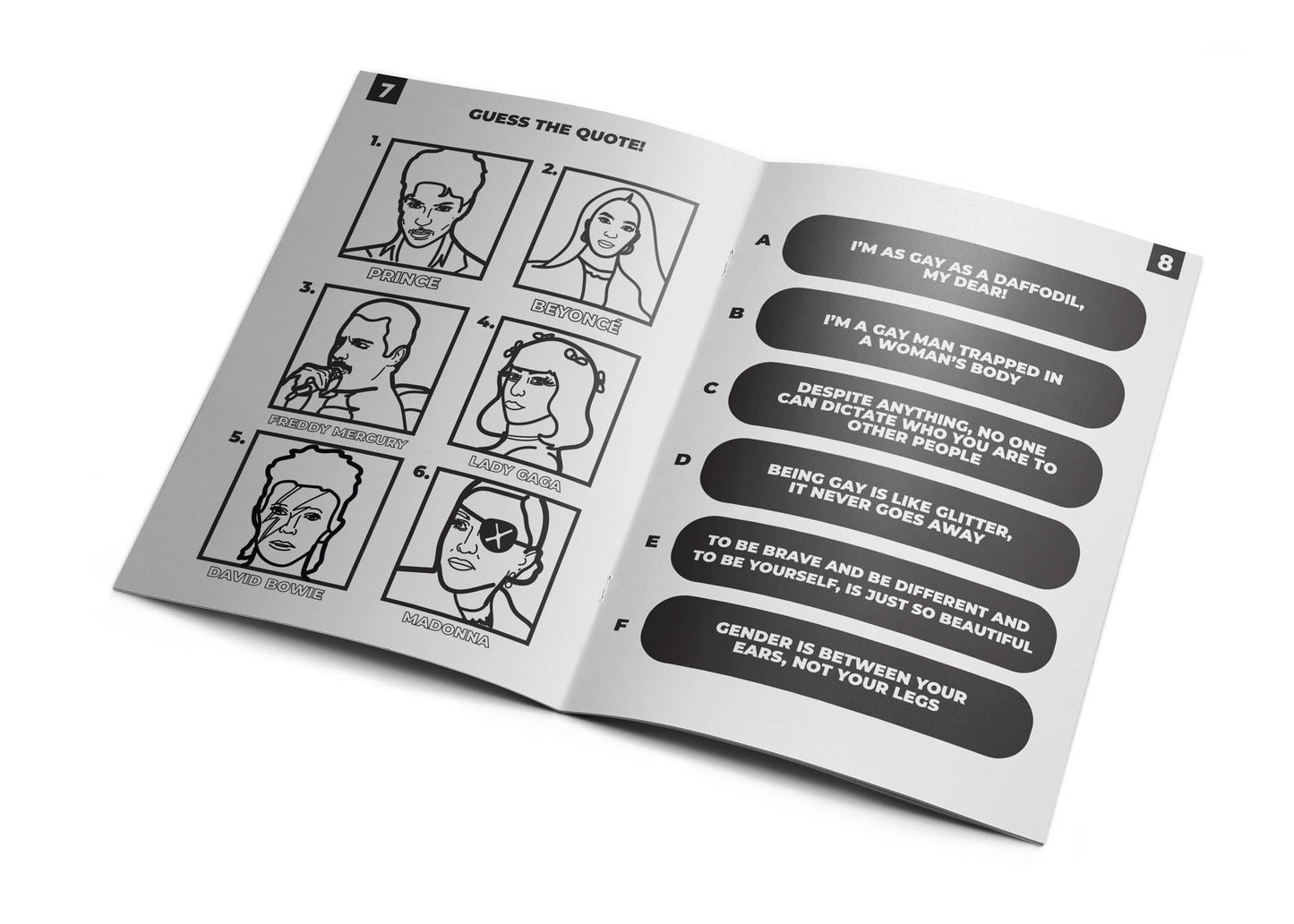 Queer LGBTQ+ Aktivitäten Malbuch