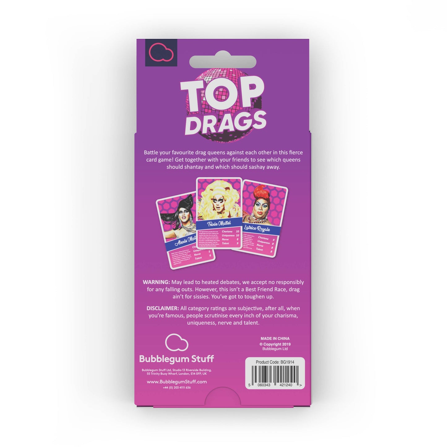 Top Drags card game
