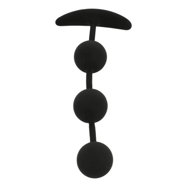 BLACK&SILVER - HARRY ANAL ROSARY 3 BOULES SILICONE 14 CM