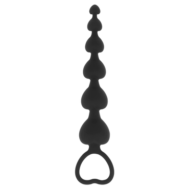 BLACK&SILVER - CHAÎNE CŒUR ANAL MILA 18 CM