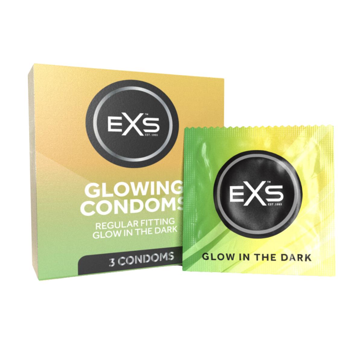 EXS – Glow-In-The-Dark Kondome, leuchtend, 3er-Pack - Love-Union.de