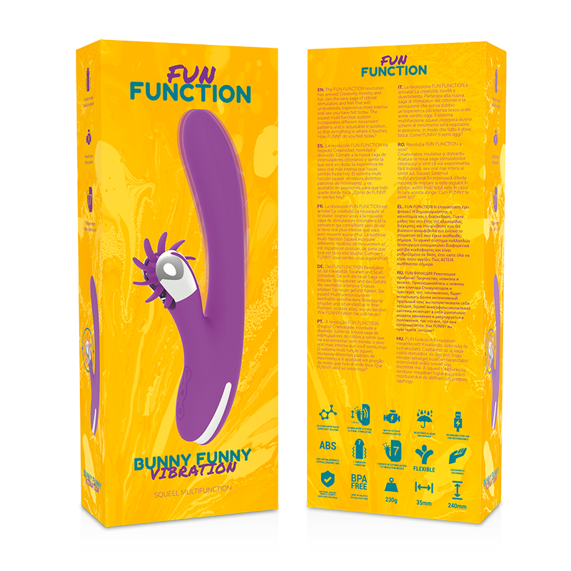 FUN FUNCTION – BUNNY FUNNY VIBRATION 2.0 Klitorisstimulator & Rabbit Vibrator, 24 cm - Love-union.de