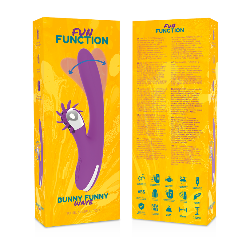 FUN FUNCTION – BUNNY FUNNY WAVE 2.0 Klitorisstimulator & G-Punkt Vibrator, 24 cm - Love-Union.de