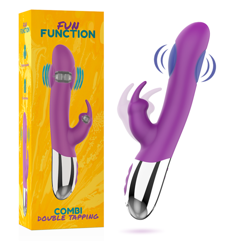 FUN FUNCTION – KOMBI DOPPELTASTE Rabbit Vibrator mit 2 Motoren, 21 cm - Love-union.de