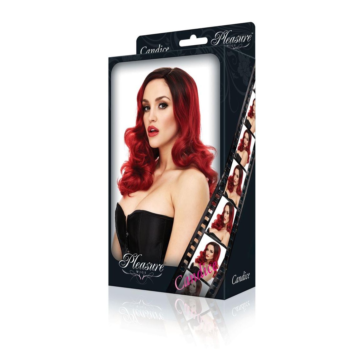 Pleasure Wigs – Perücke "Candice" Rot-Schwarz - Love-Union.de