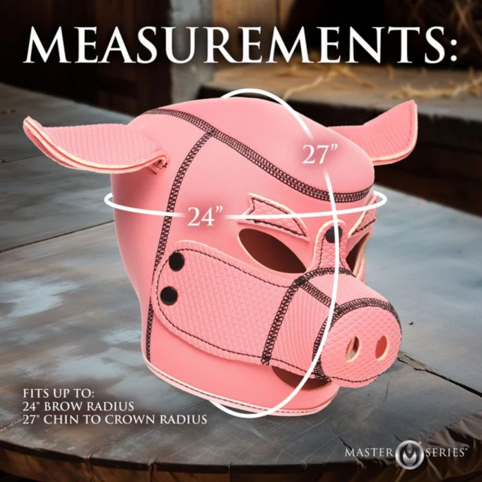 Schweine-Neoprenmaske mit abnehmbarem Maulkorb - LoveUnion.de