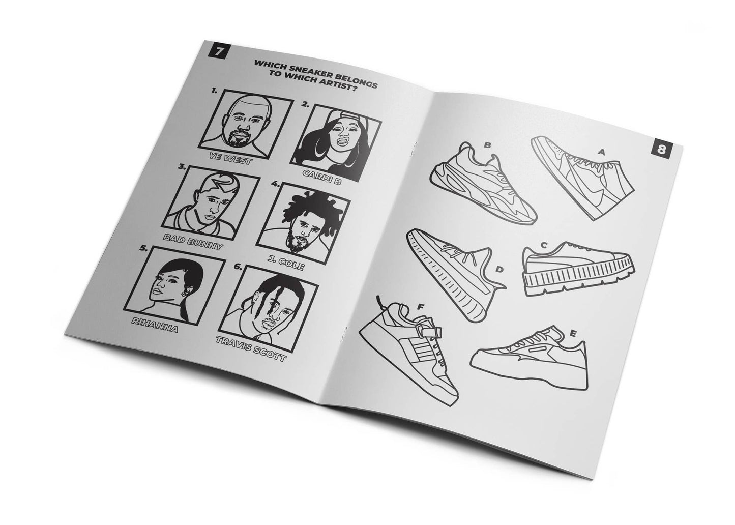 Sneaker-Aktivitätsbuch