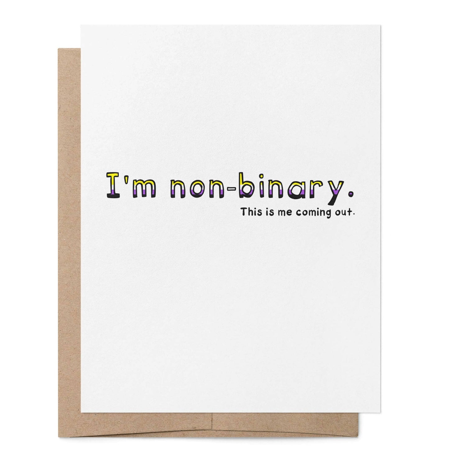 Nonbinary Coming Out LGBTQ+ Grußkarte