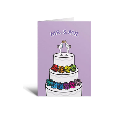 Carte de vœux de mariage Mr & Mr Cake