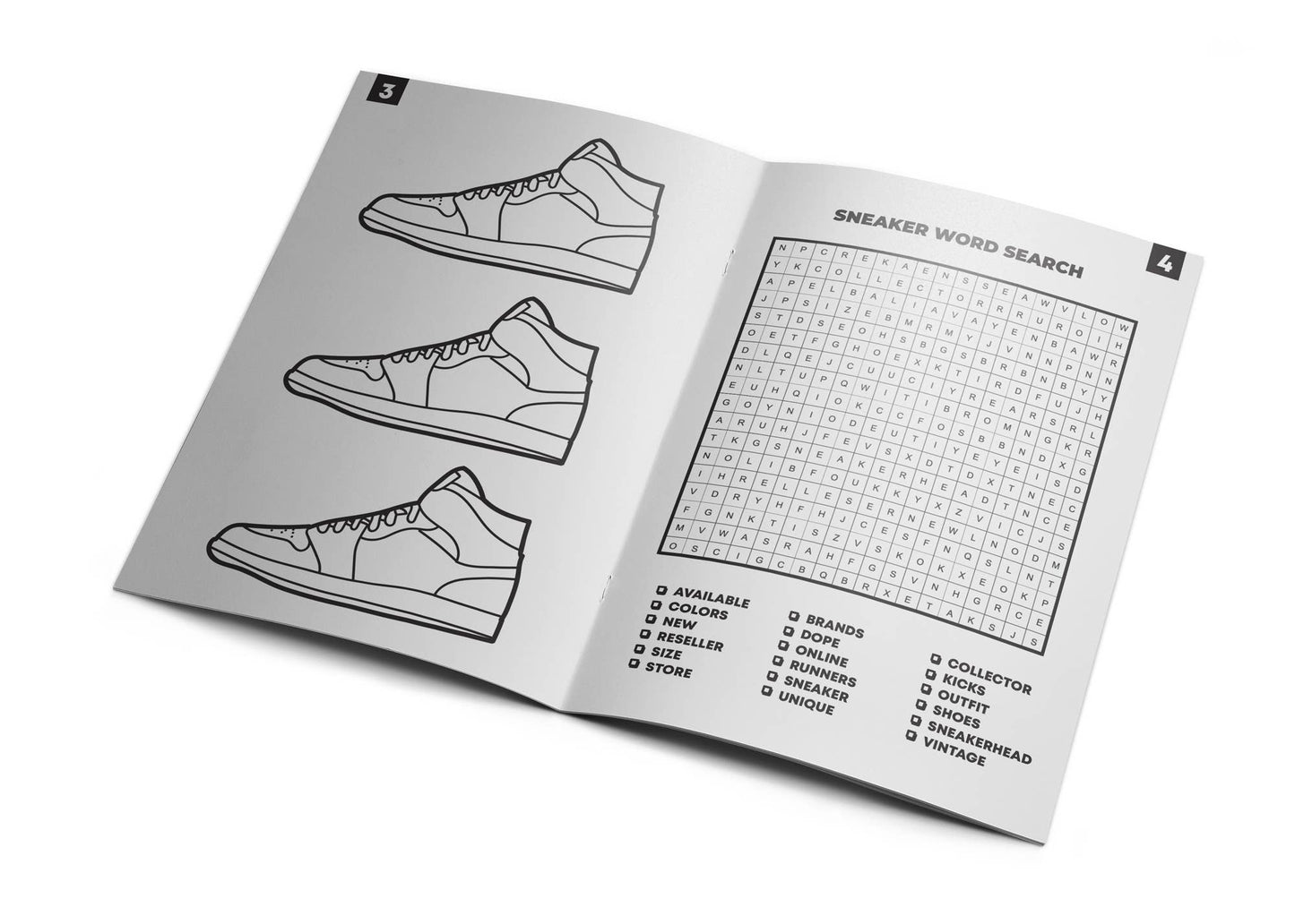 Sneaker-Aktivitätsbuch