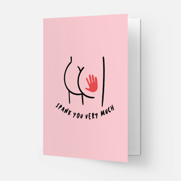 Carte de vœux « Je te donne une fessée »