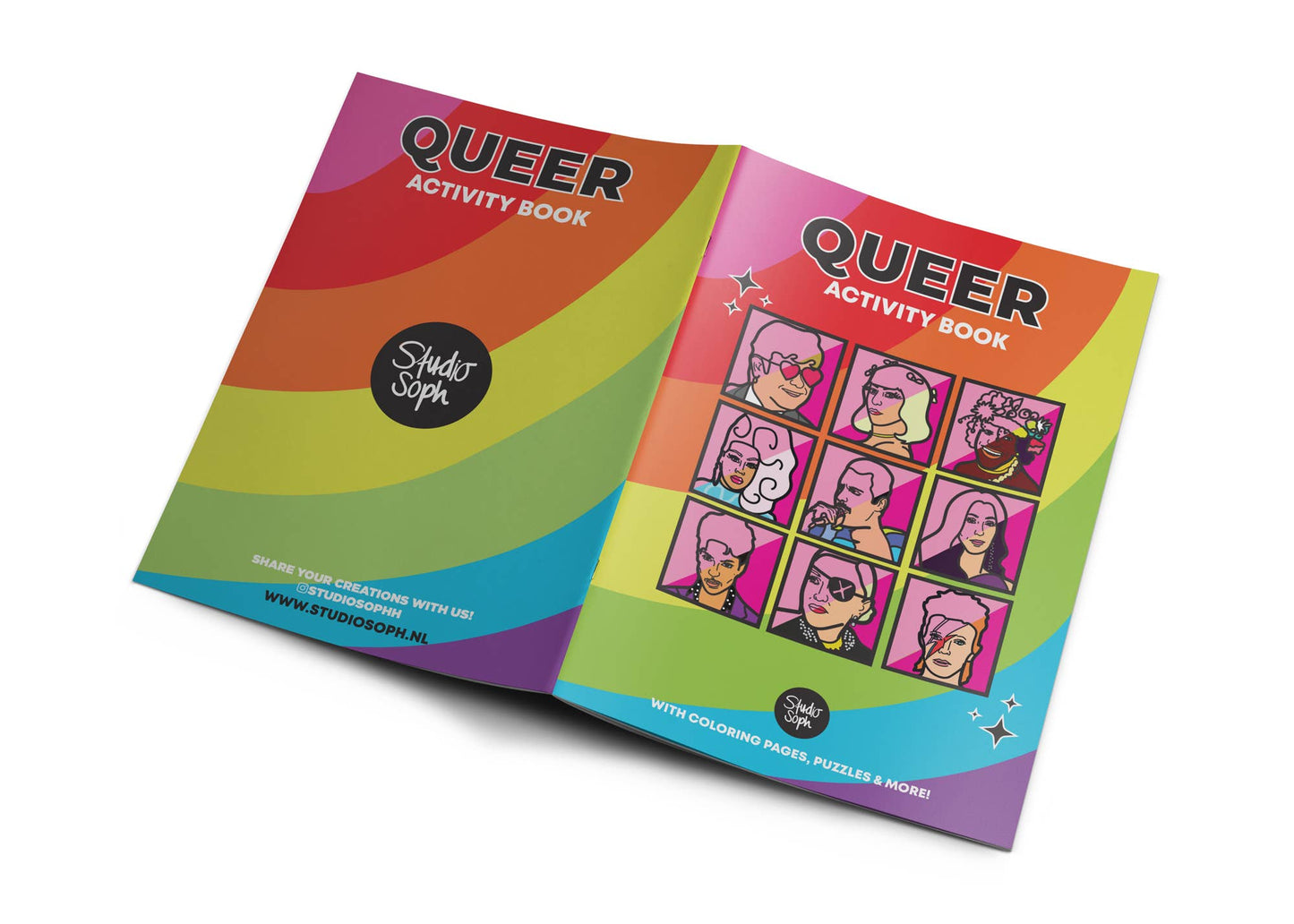 Queer LGBTQ+ Aktivitäten Malbuch