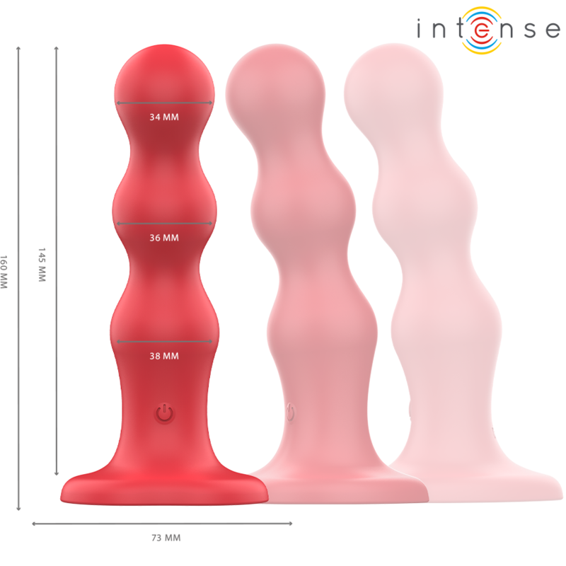 INTENSE - CODY VIBRATEUR AVEC VENTOUSES, TÉLÉCOMMANDE ROUGE