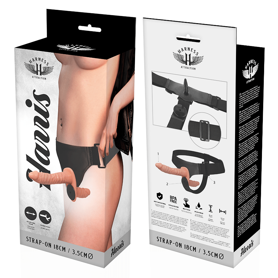 Strap-on Double Penetration mit Vibration 18cm - love-union.de