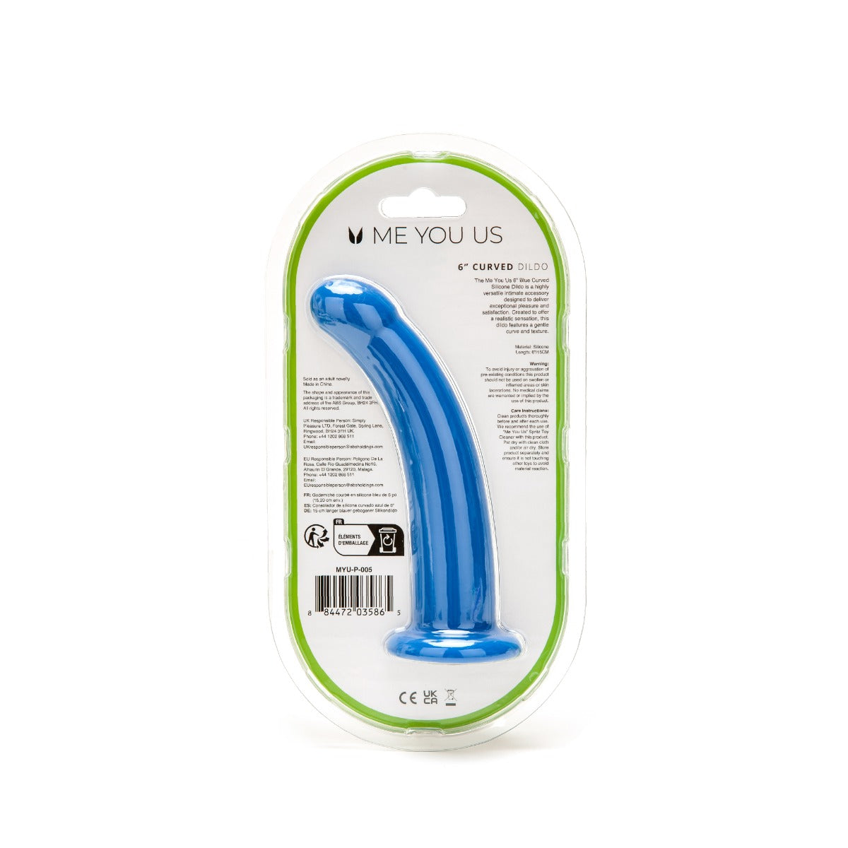 Gode incurvé en silicone Me You Us de 6 pouces