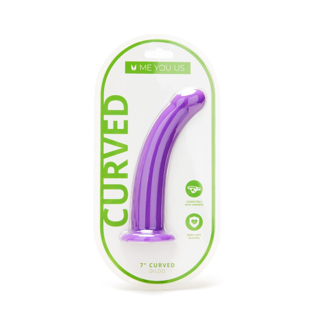 Gode incurvé en silicone Me You Us de 7 pouces