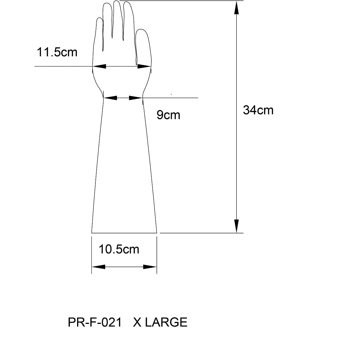 PROWLER RED LATEX GLOVES X LARGE