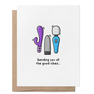 „Sending You All The Good Vibes“ Grußkarte – Positive Karte für Motivation & Aufmunterung - love-union.de