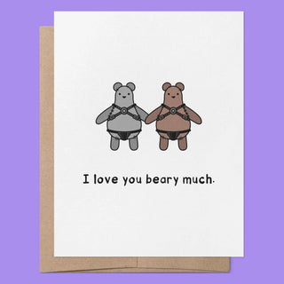 I Love You Beary Much - Lederkarte für Gay-Liebe und Beziehung - love-union.de
