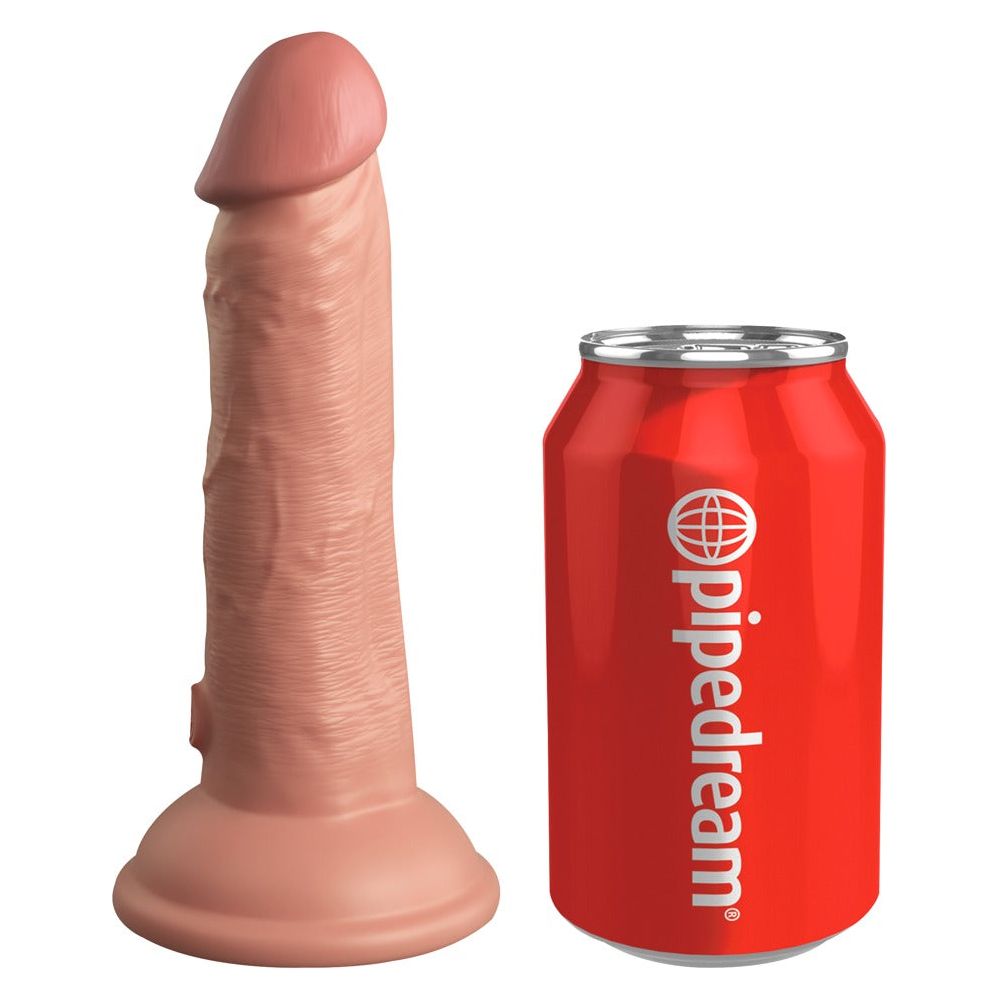 6“ Vibrating+Dual Density Silicone Cock Hell - love-union.de