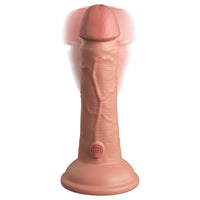 6“ Vibrating+Dual Density Silicone Cock Hell - love-union.de