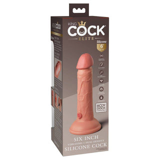 6“ Vibrating+Dual Density Silicone Cock Hell - love-union.de