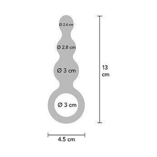 The Stuffer 3-Balls Metallic Silicone Plug - love-union.de