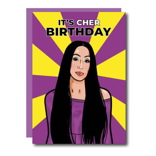 Birthday greeting card “It's Cher”