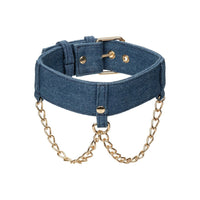 Ride 'em Premium Denim Collection Collar with Leash - love-union.de