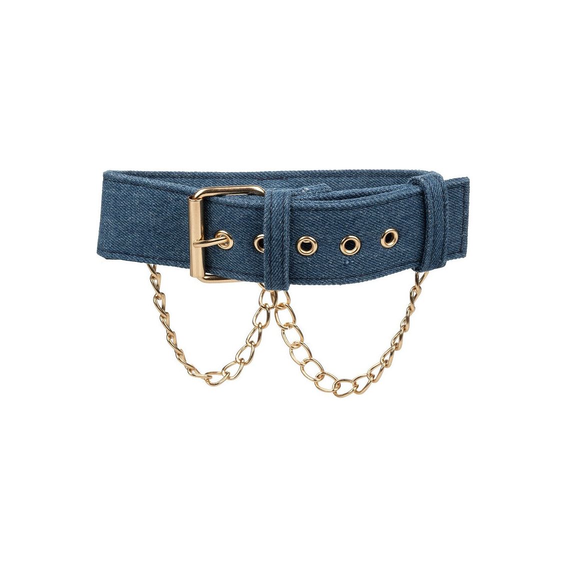 Ride 'em Premium Denim Collection Collar with Leash - love-union.de