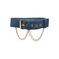 Ride 'em Premium Denim Collection Collar with Leash - love-union.de