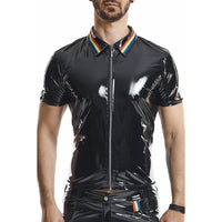 Pvc Polo Shirt With Zipp