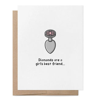 Diamanten sind die besten Freunde eines Mädchens | Erwachsenes Kinky Sexy Karte - Love-Union.de