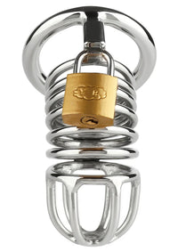 Cage de chasteté Mr. Steel Ring Master 10,5 cm – Cage de chasteté en acier inoxydable