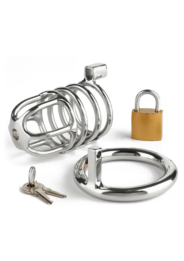 Cage de chasteté Mr. Steel Master 9 cm – Cage de chasteté en acier inoxydable