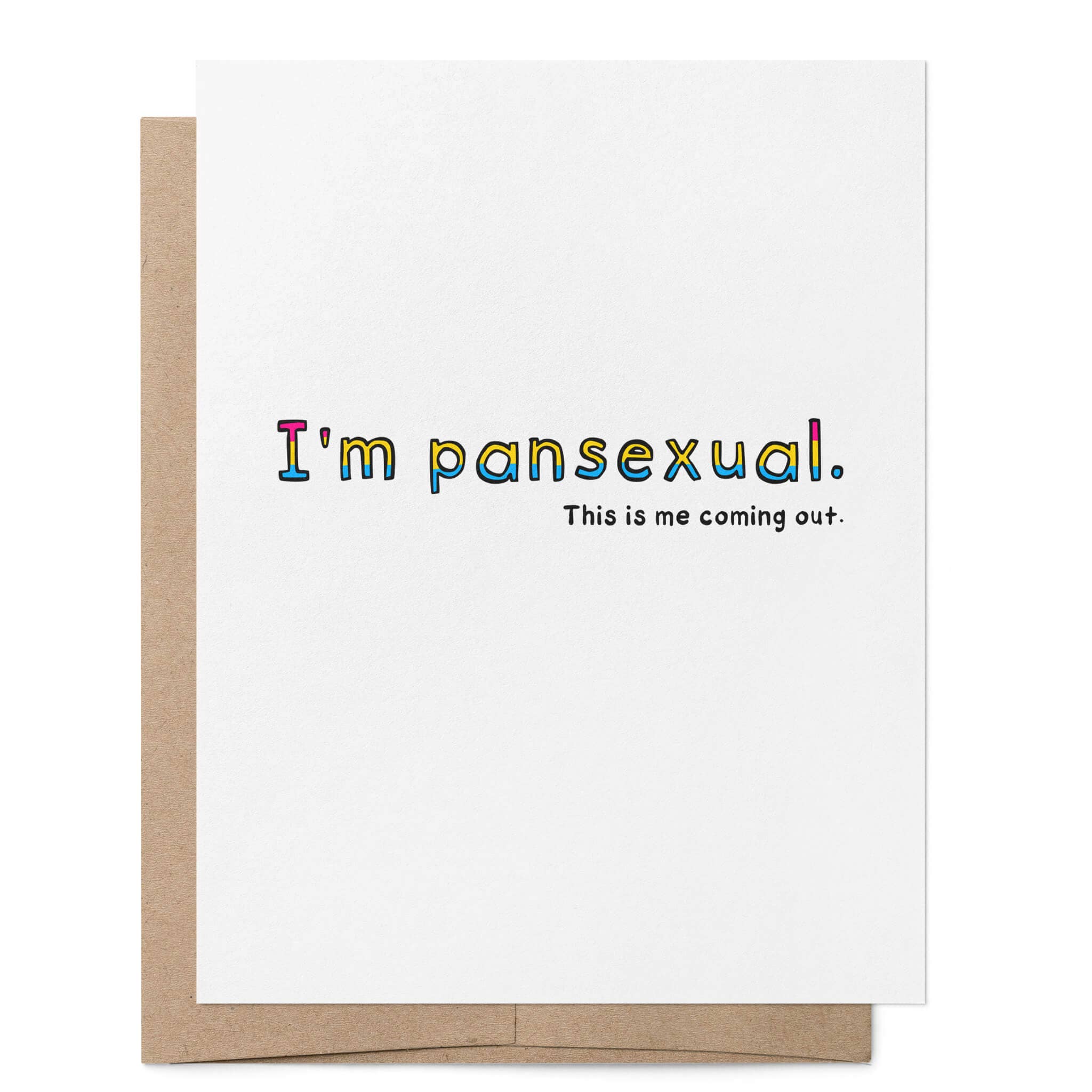Pansexual Coming Out LGBTQ+ Grußkarte