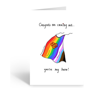 YOU'RE MY HERO Gruß by Two Brides Presents