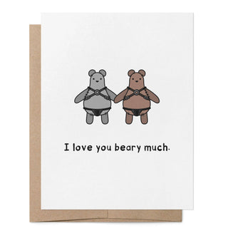 I Love You Beary Much - Lederkarte für Gay-Liebe und Beziehung - love-union.de